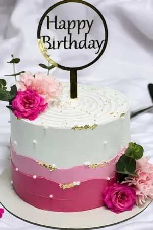 Floral Theme Birthday Cake