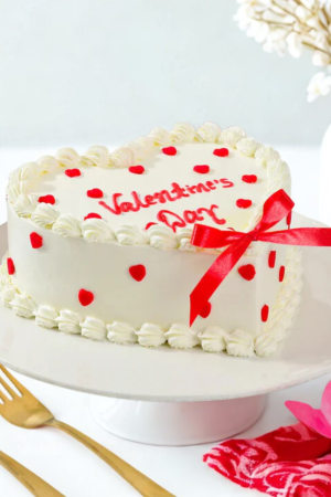 Romantic Love Heart Cake for Valentine’s Day
