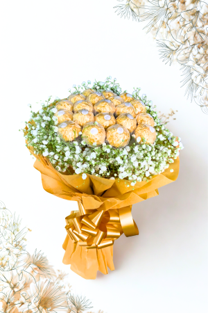 Premium Golden Wrap Bouquet