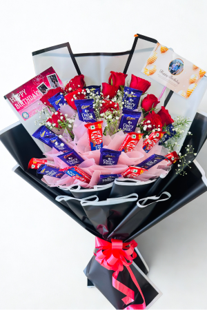 Black Premium Wrap with Red Ribbon