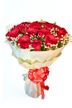 20 Red Roses Bouquet – Classic Love Edition